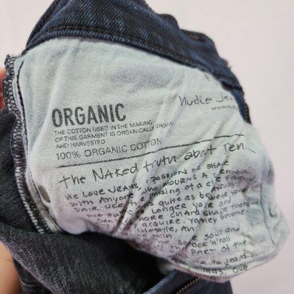 Nudie Jeans Womens Size 27X34 Skinny Mid Rise Slimming Stretch Faded Blue - Picture 12 of 15